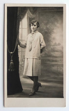 Girl Heels Tie Fashion Short Hair - Old Photo Snapshot RPPC