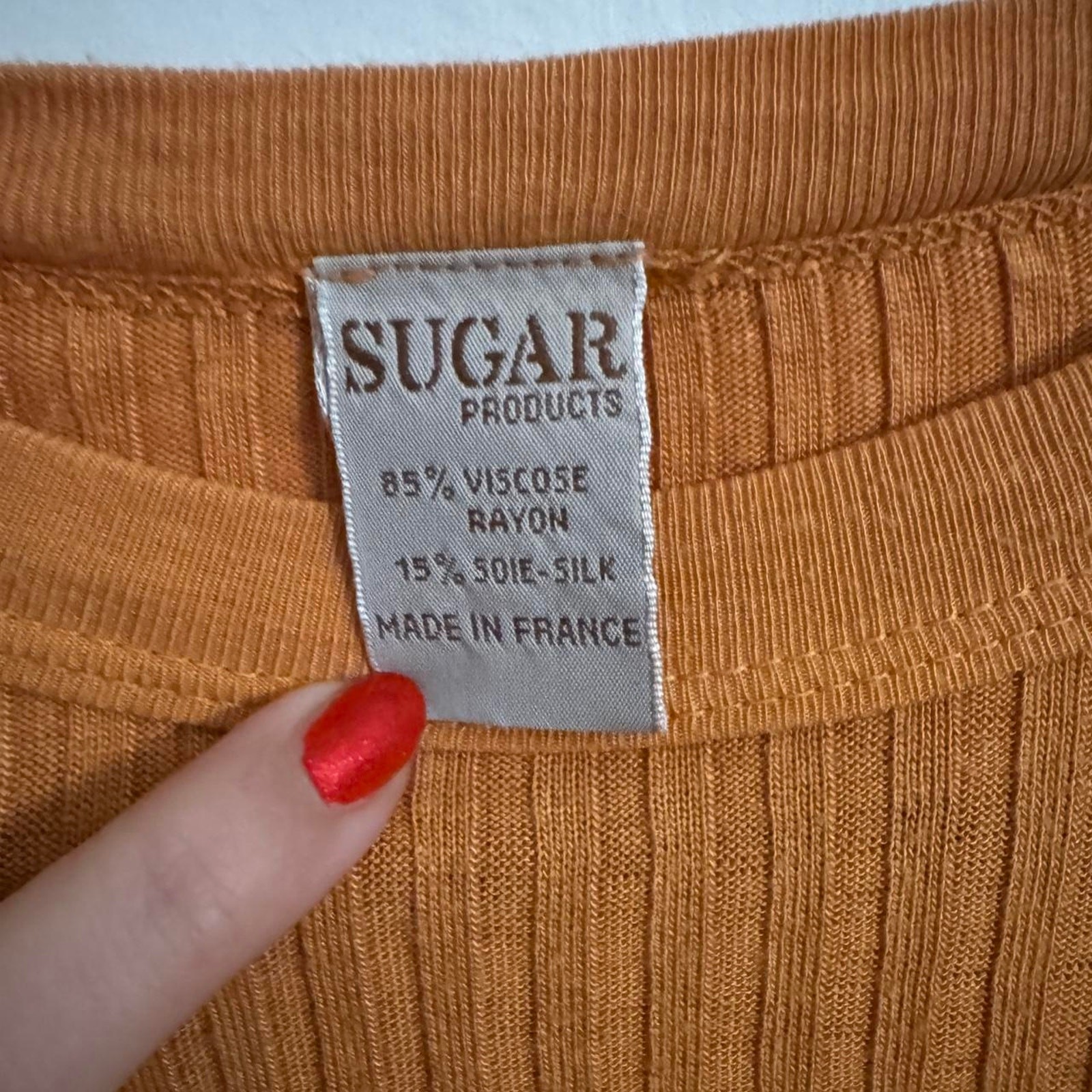 Luxury Burnt Orange Silk Elevated Basic Long Slee… - image 3