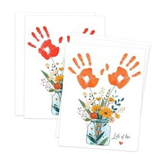 Handprint Kit for Mother's Day  Birthday Gifts, 10 Bulk Wildflower