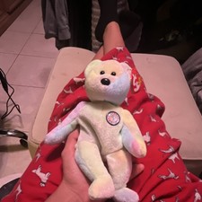 1999 B.b Birthday Bear Rainbow B-day Ty Beanie Baby Retired MWMT 10th Gen