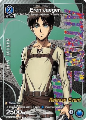  Eren Jaeger   UEPR/AOT-1-026 Release Event Full Art Promo Union Arena NM
