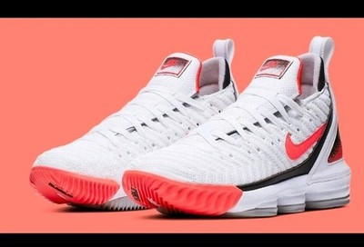 Nike LeBron 16 CI1521-100 White Hot Lava Tech Challenge Men's Basketball Sz 11 