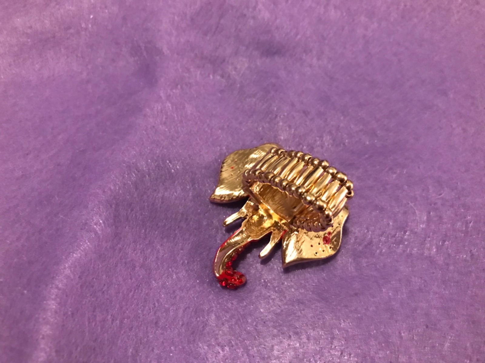 Elephant Ring multi Rhinestone Red - image 2