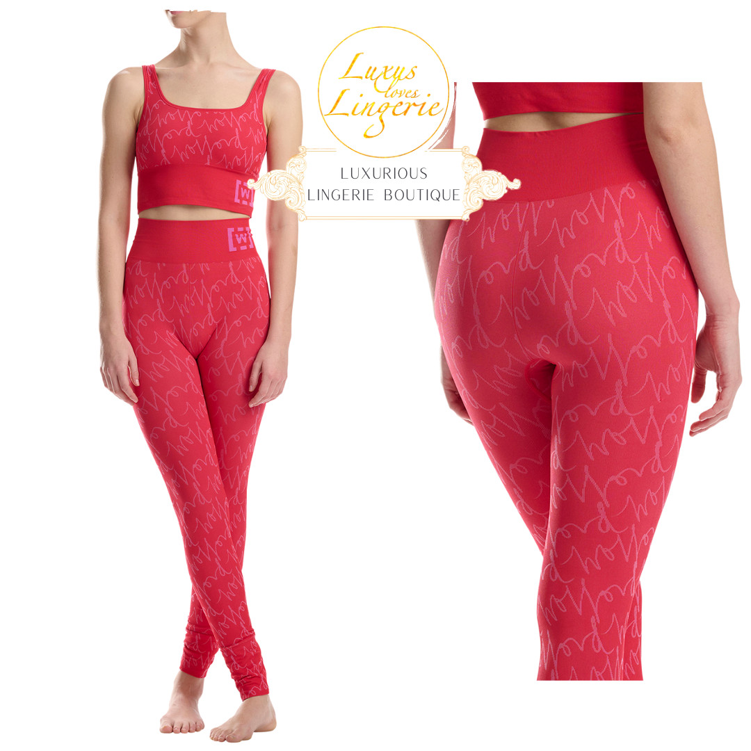W Athleisure Slimming Leggings Wolford XS Red Glow Orchid Light Shaping Sport