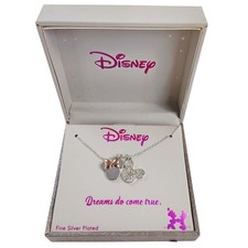 Disney Minnie  Mickey Mouse Double Pendant Necklace NIB