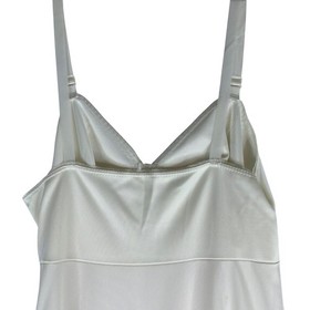 Vintage Ivory Slip Dress Lace Inset Long Silky Nightgown Lingerie