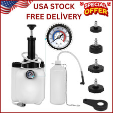 3l Brake Bleeder Kit Manual Fluid Pump With 4 Master Cylinder Adapters 1l Bottle
