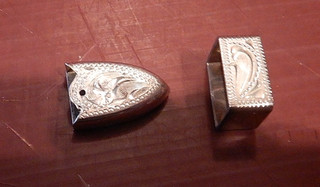 1/2 Inch BELT TIP and KEEPER STERLING OVERLAY New Old Stock