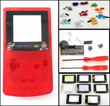 Transparent red Housing Shell Buttons Mod for Nintendo Game Boy Color GBC