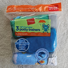 BRAND NEW Hanes Potty Trainers Boys Trainer Briefs 3-Pack 2T-3T Multicolor Frogs