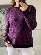 Barbour x William Morris Damen "Acanthus" Crew Pullover Lila Merino Mix 10