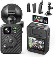 BOBLOV 2K Body Camera Dual-Screen GPS Dash Cam Police Camcorder Law Enforcement