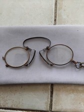 Alte Brille - Nasenklammer - altes Lorgnon aus Metall aus dem 19. Jh.