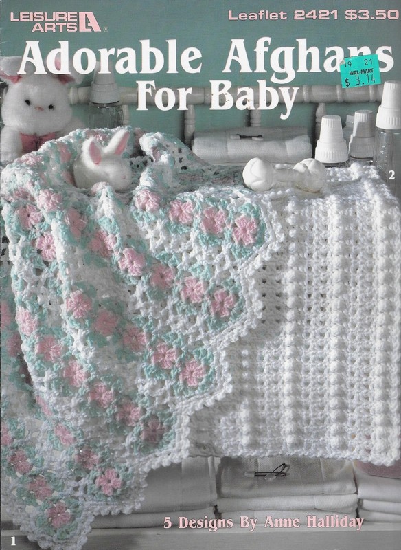 Adorable Afghans For Baby by Leisure Arts  1993 leaflet 2421