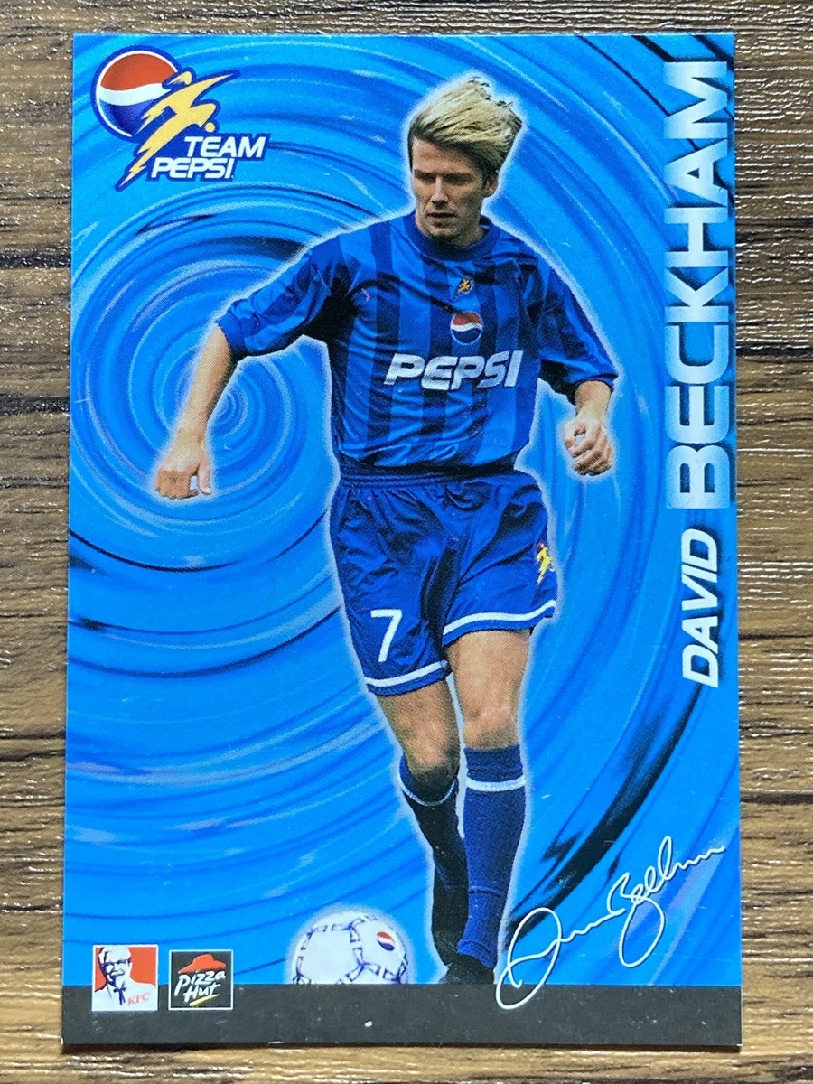 Team Pepsi 2000 Soccer Card David Beckham KFC Pizza Hat | eBay