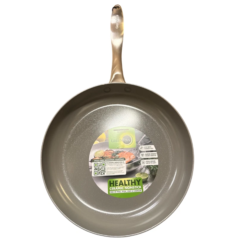 GreenPan Frypan Large Ceramic Nonstick PFAS-Free Stainless Steel Pan
Opens in a new window or tab