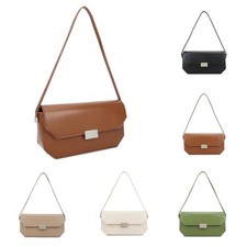 Women's Faux Leather Shoulder Bag Crossbody Ladies Handbag Flap Satchel Purse UK