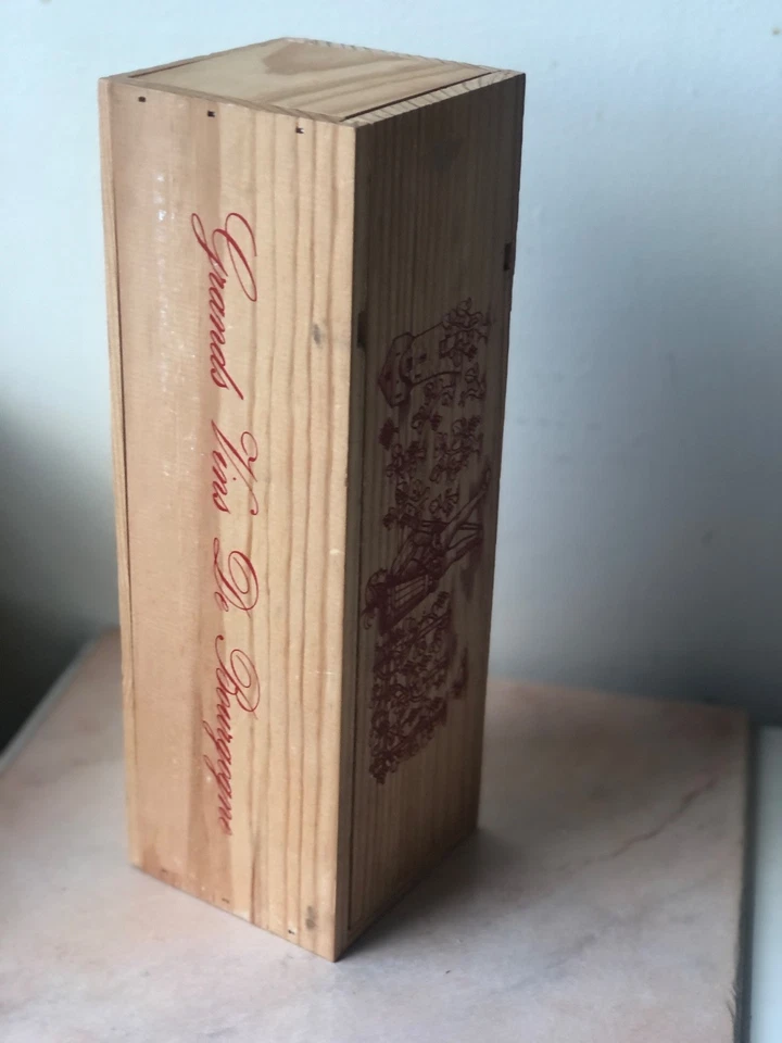 Grands Vins de Bourgogne, Vintage Wooden Burgundy Wine Crate / Sliding Wood Box - Image 4 of 4