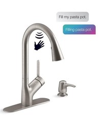  New KOHLER Setra Kitchen Faucet Konnect w/ Voice Activated Technology STAINLESS
