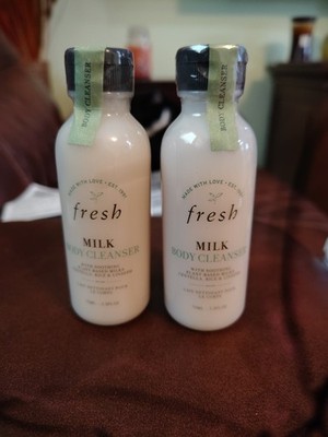 New Sealed Fresh Milk Body Cleanser 2.5floz Soothing Plant Based. Set Of 2*