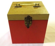 1960's Vintage Metal Case For 45 7" Vinyl Records Carrying Case Storage