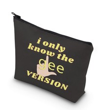 TSOTMO Novelty Musical Comedy Inspired Makeup Bag I Only Know The Glee Beige