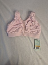 Womens NEW With Tags Size 1 Light Pink ENELL Front Close Sports Bra Athletic...