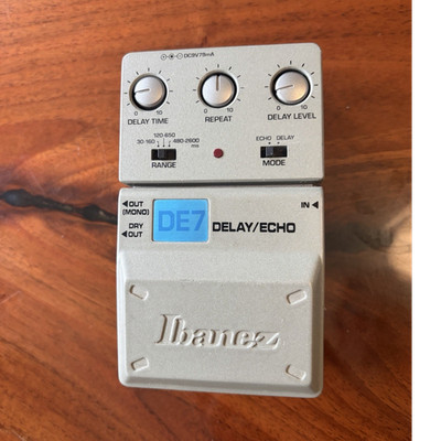 Ibanez DE7 Digital Delay/Echo Guitar Effect Pedal for Electric Guitar & Bass