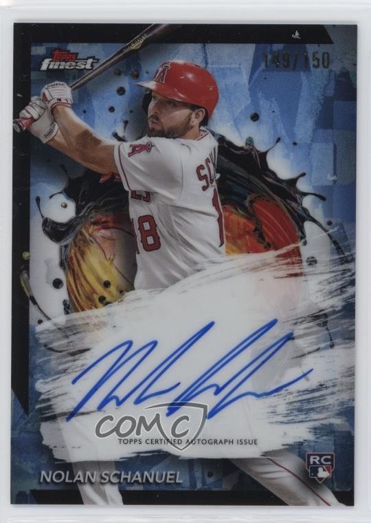 2024 Topps Finest Sky Blue Refractor 149/150 Nolan Schanuel #FA-NS Auto 0o48