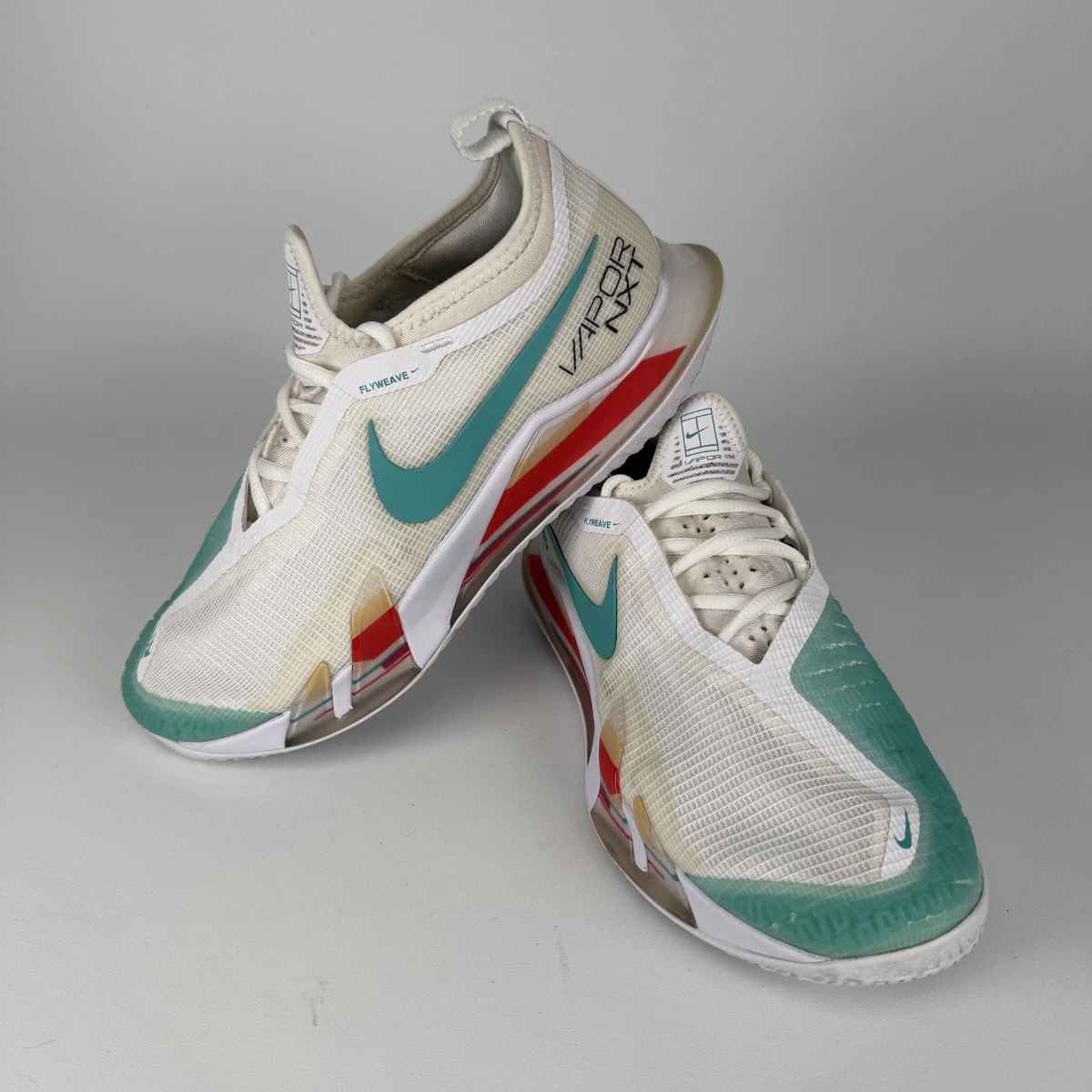NikeCourt React Vapor NXT White Washed Teal Red for Sale 