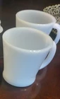 Vintage Federal White Milk Glass Heat Proof D Handle Coffee Tea Cup Mug USA