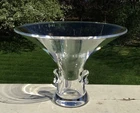 STEUBEN ART GLASS SIGNED BOUQUET VASE, 5"