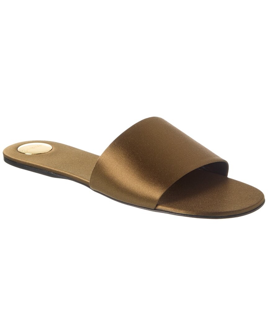 Saint Laurent Carlyle sandalo piatto in raso donna