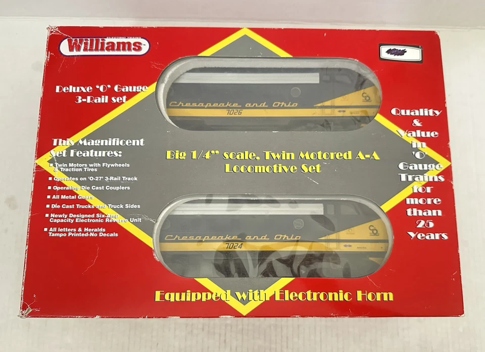 Williams O F71101 C&O F7 Powered Unit A W/Horn #7024 & Dummy A Unit #7026 - Image 3 of 4