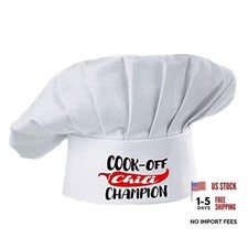 Funny Chef Hat - Cook Off Champion Chili - Adjustable Kitchen Cooking Hat for