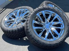 22 Chrome Wheels Rims Tires Chevy Silverado Tahoe Gmc Sierra Yukon Cadillac