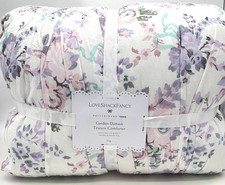 Pottery Barn LoveShackFancy Lavender Damask Floral Comforter King NEW