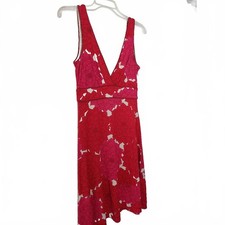Tory Burch Red and White Floral Dress
