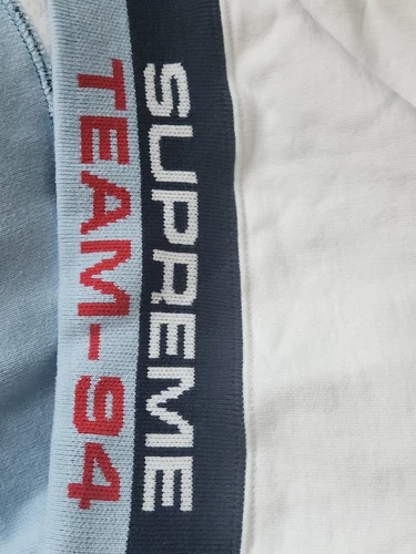 Sweat col rond blanc SS19 Supreme Rib Stripe taille L Large