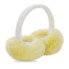 Winter Earmuffs for Kids, Foldable Fluffy Ear Warmer Girls  Boys Yellow