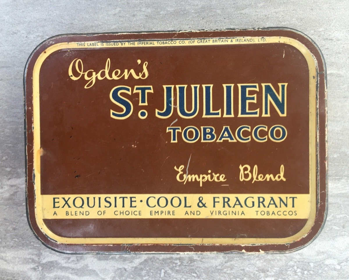 Vintage Retro Ogden's St Julien Tobacco Empire Blend Tin (EMPTY)