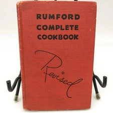 Rumford Complete Cookbook Revised Lily H. Wallace 1938 Rumford Chemical Works Y