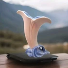 Stangl  TERRA ROSE BLUE And Pink 8 1/2" LILY VASE #3612 1950s