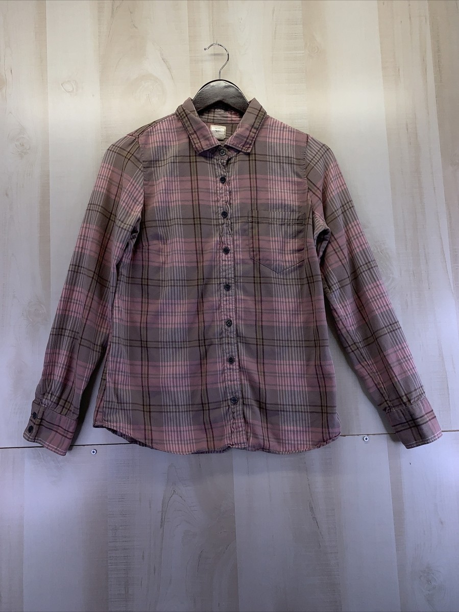 J Crew The Perfect Shirt Pink Flannel Button Up Womens Size XS