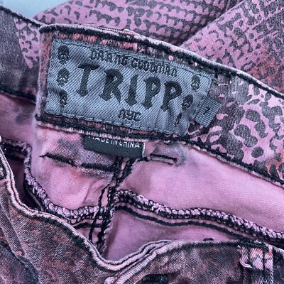 Jeans Skinny Tripp NYC Taille 7 - Imprimé Animal Rose/violet, Teinture Tie-dye, Occasion
