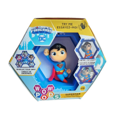 WOW Pods! DC Universe Superman Swipe Light-Up Connect Figure Superhero Figure