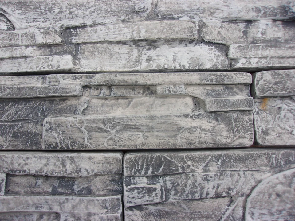 Juego de 5 moldes de piedra de pared chapa de poli plástico moldes de revestimiento de ladrillo de 6,75" a 15" Foto 4 de 4