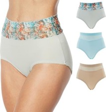 Rhonda Shear 3Pc Briefs Mesh Inset RAINBOW SNAKE S NWOT 839