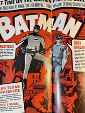 BATMAN 1966 Double Spread Insert movie poster ADAM WEST