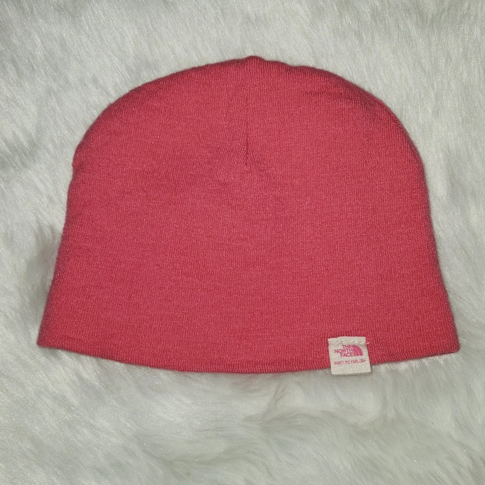 Chapéu de inverno rosa The North Face Beanie XS 6-24 meses meninas nascidas para explorar em excelente estado usado - Imagem 2 de 3
